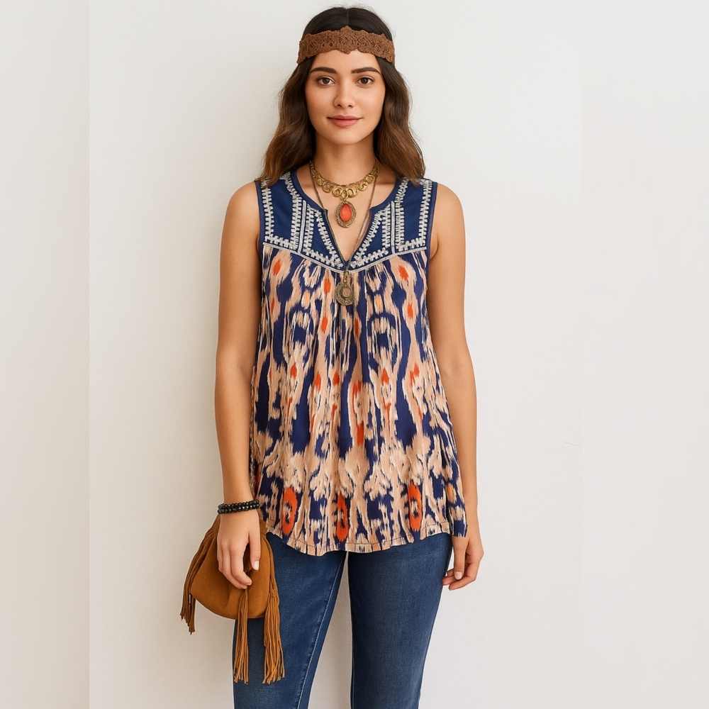 Anthropologie Meadow Rue Sleeveless Boho Top